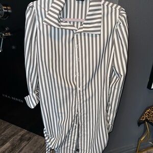 Striped Button-Up Shirt